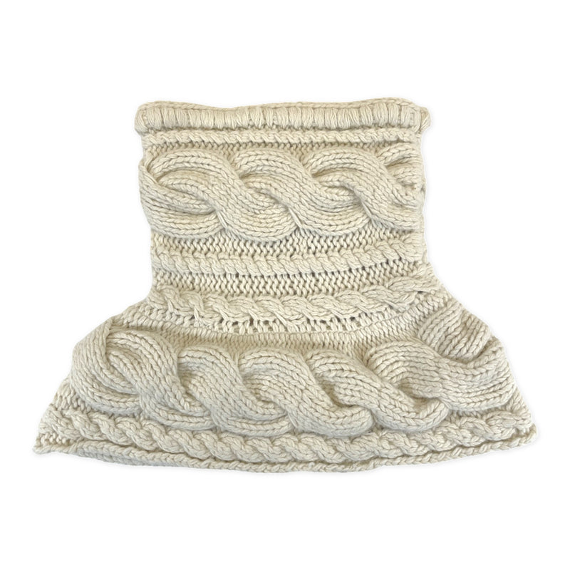 Pringle ecru cashmere scarf sleeve