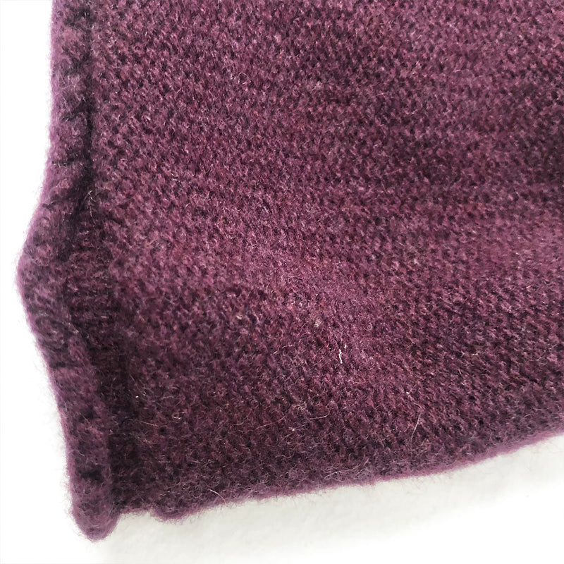 Unsigned purple wool and cashmere hat 