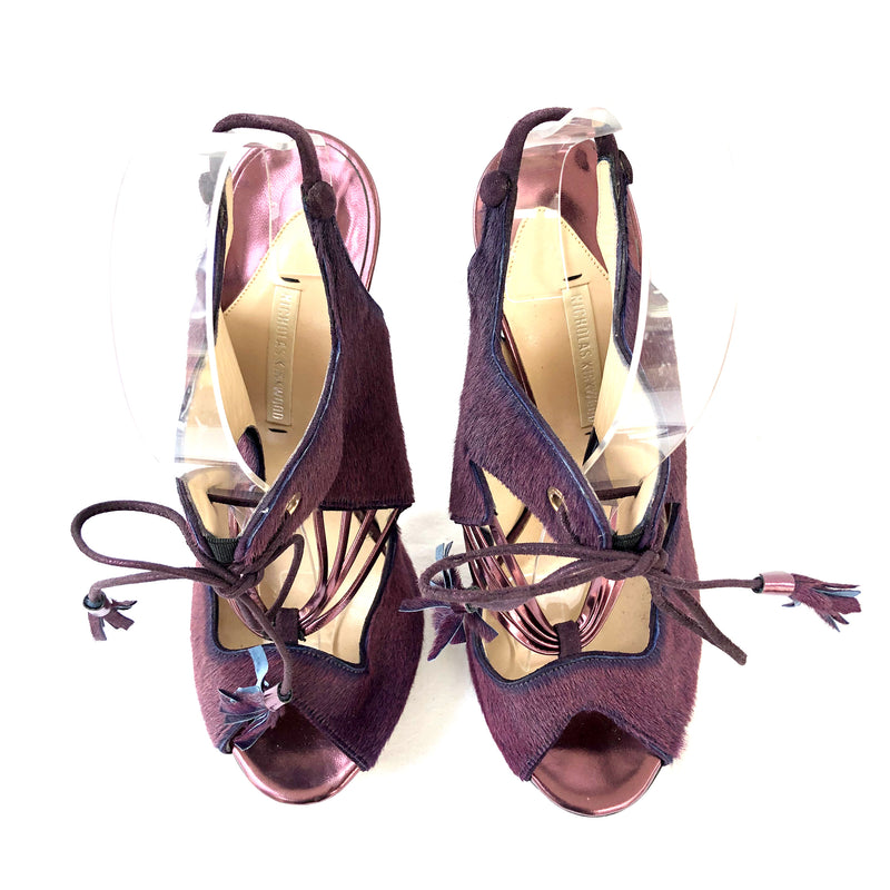 NICHOLAS KIRKWOOD purple pony heels