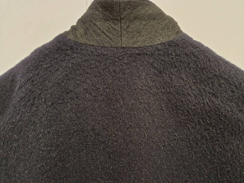 Maje women's navy wool and mohair coat