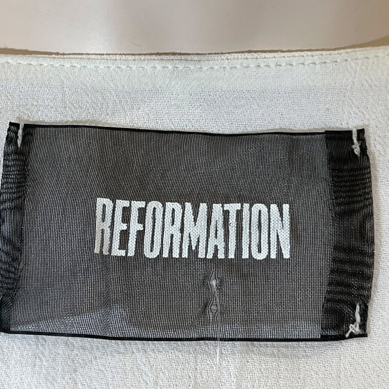 Reformation white cropped top