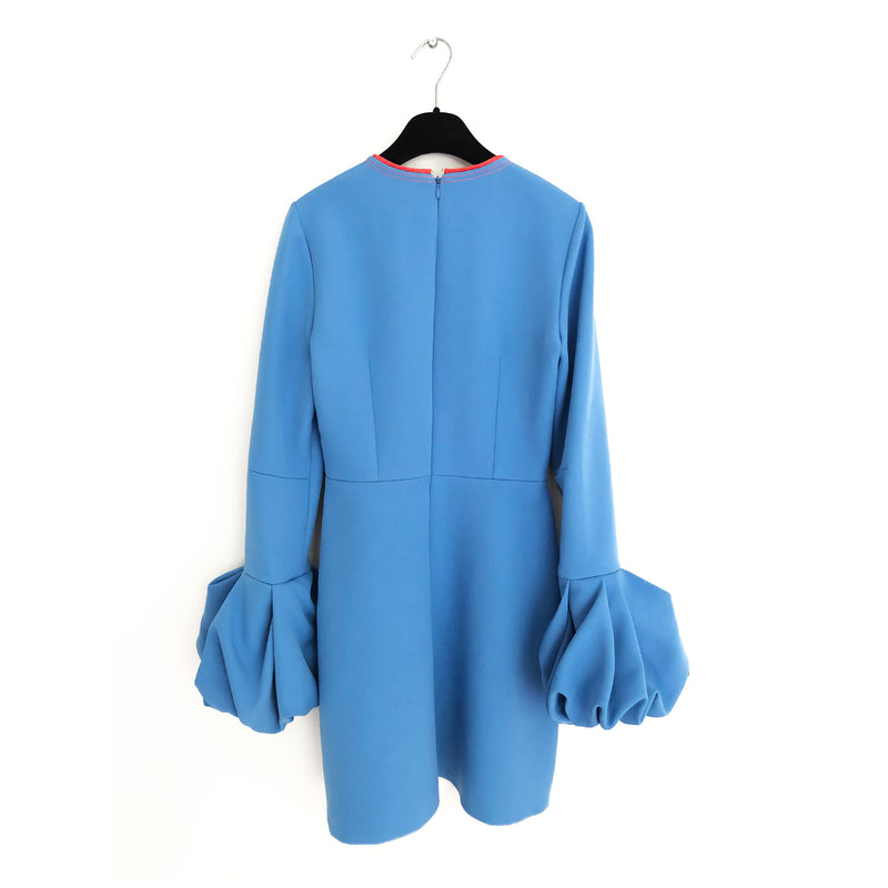 ROKSANDA blue dress with ruffled sleeves