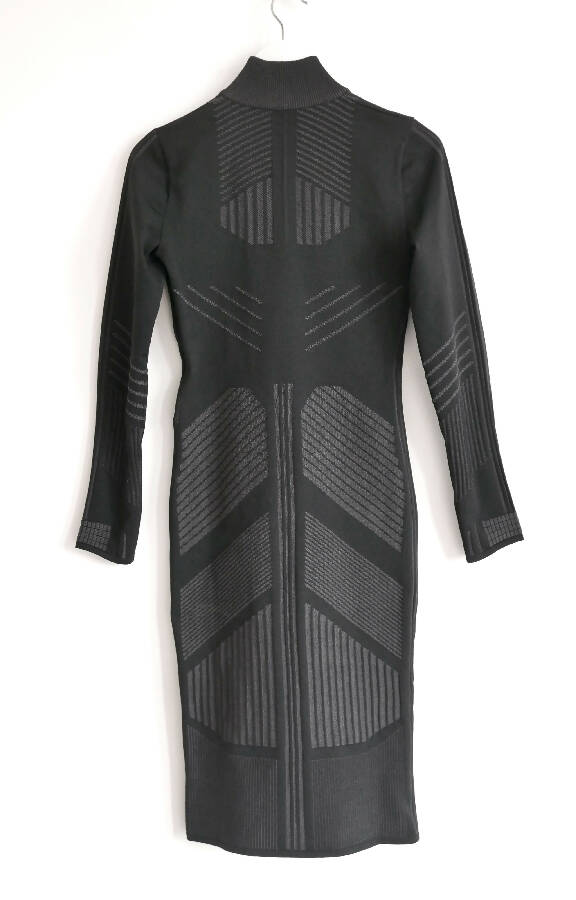 Prada women's black polyester body-con scuba dress