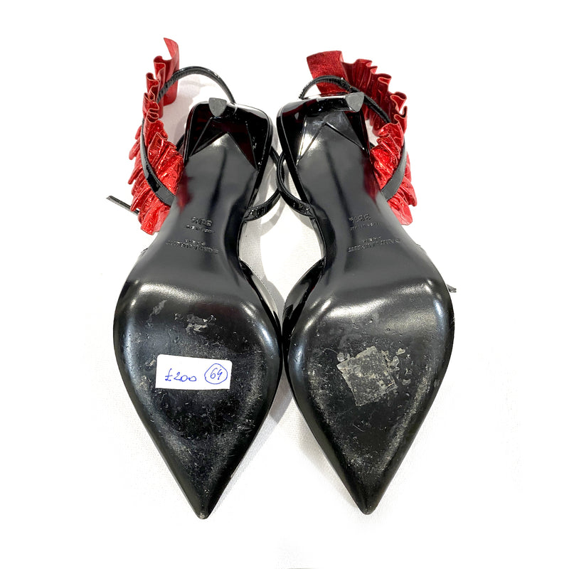 Saint Laurent red leaf heels