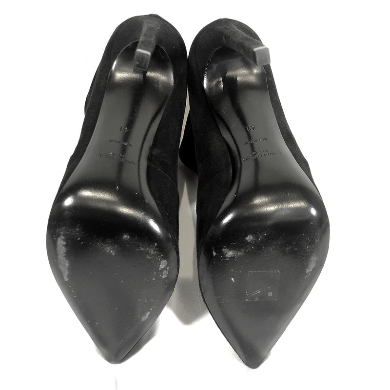Saint Laurent black suede ankle boots