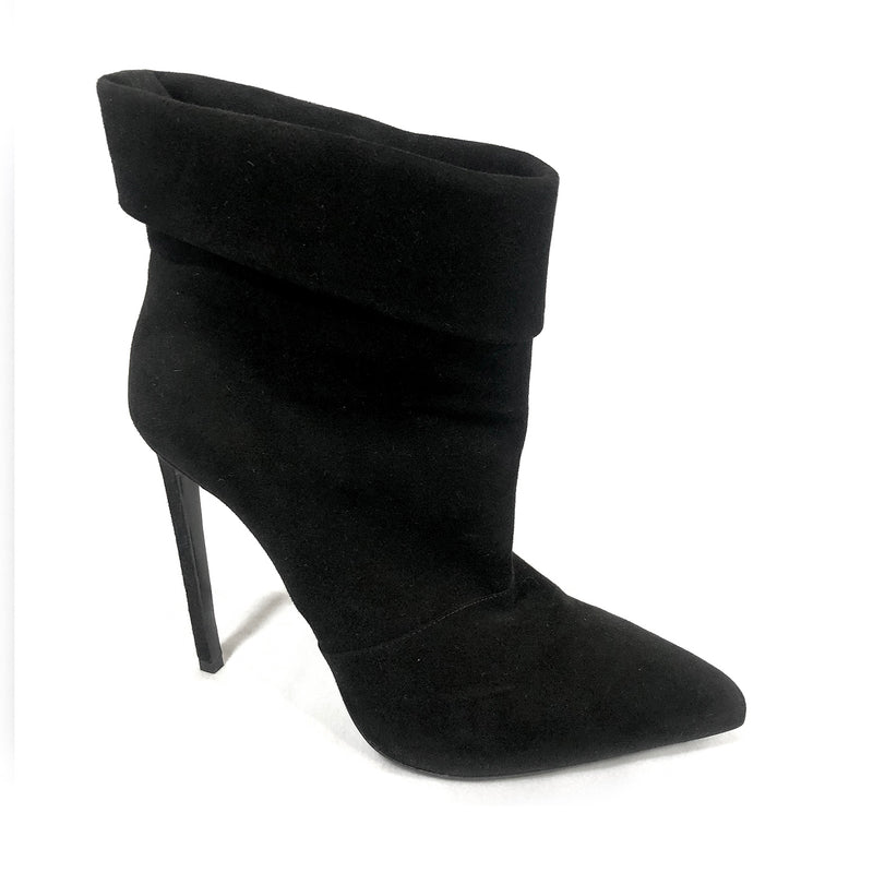 second hand Saint Laurent black suede ankle boots