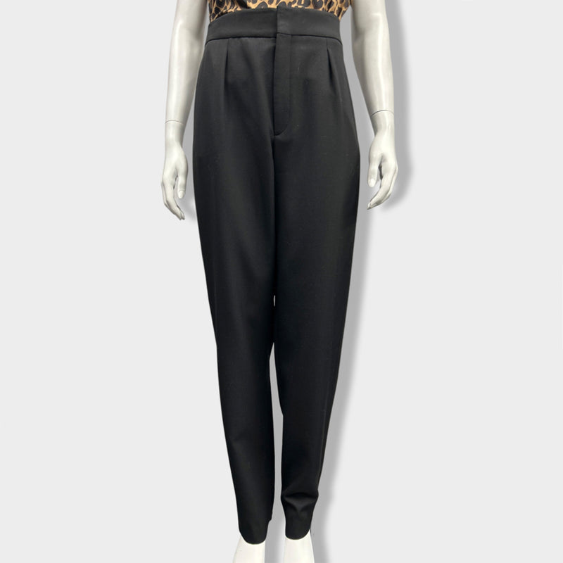 pre-loved SAINT LAURENT black woolen trousers | Size FR36
