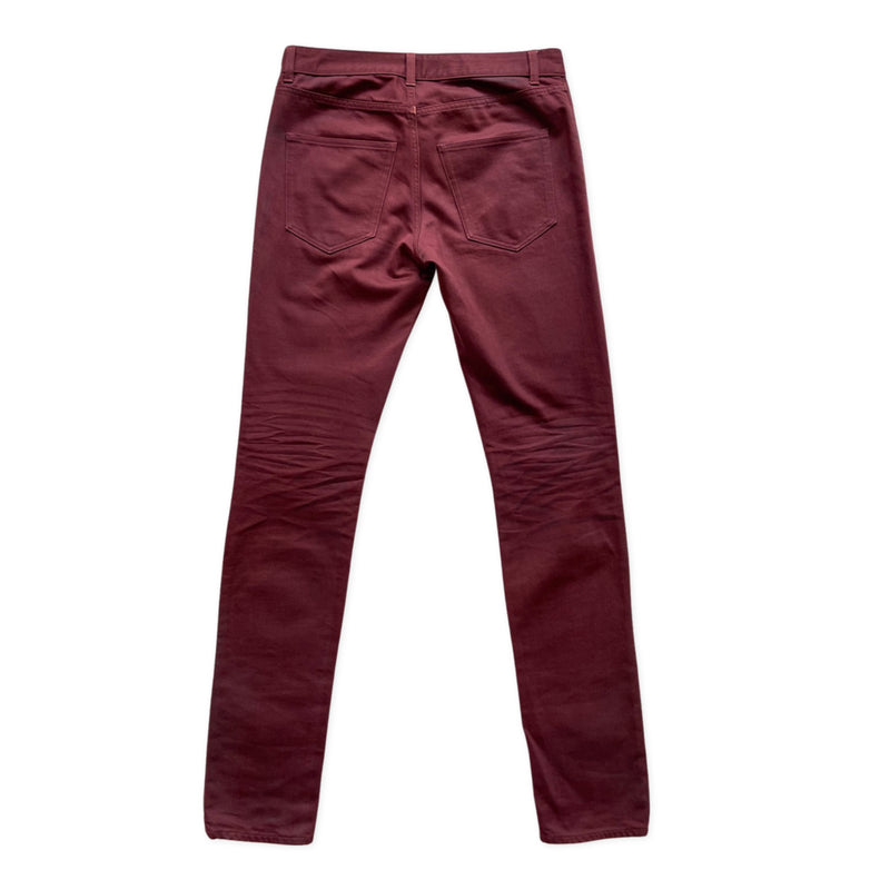 Saint Laurent burgundy skinny jeans