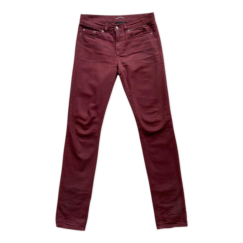 Saint Laurent burgundy skinny jeans 