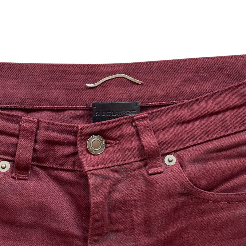 Saint Laurent burgundy skinny jeans