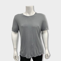 pre-owned SAINT LAURENT grey ripped cotton Y-shirt | Size L