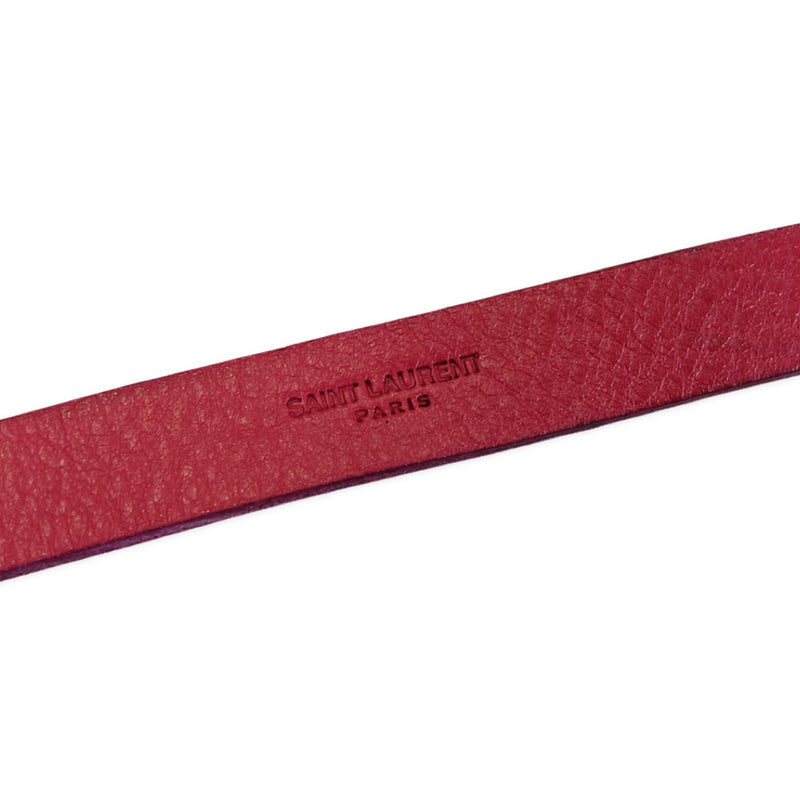 Saint Laurent animal print suede fuchsia belt | size 95