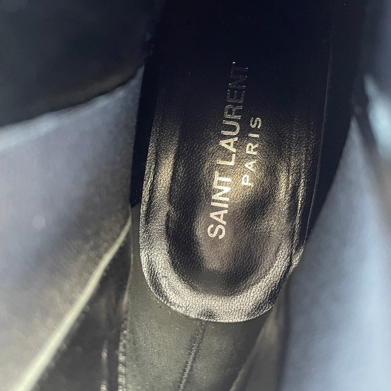 Saint Laurent star suede black ankle boots