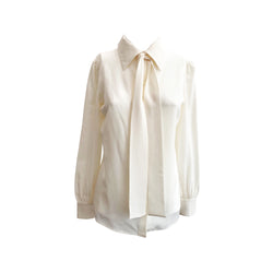pre-loved SAINT LAURENT ecru blouse | Size FR36
