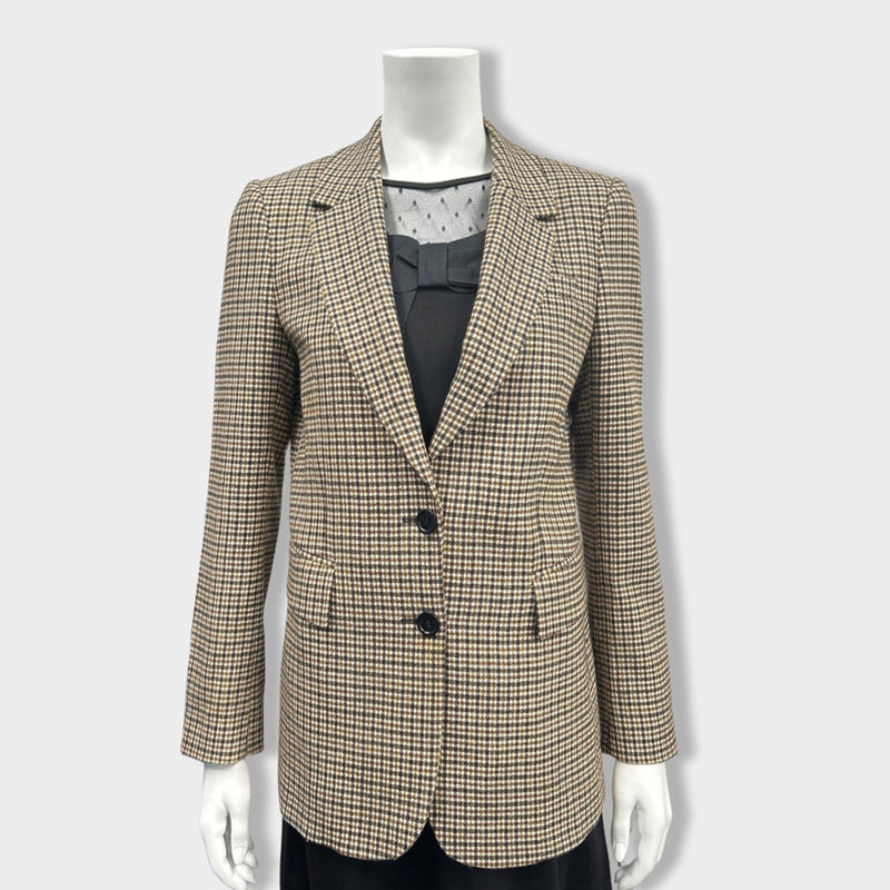 pre-loved SAND COPENHAGEN brown checked jacket | EU36