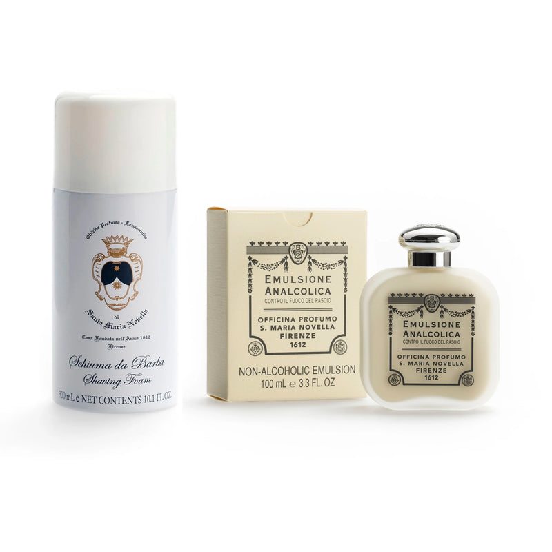 Santa Maria Novella shaving set of foam and after shave emulsion | 300ml & 100ml