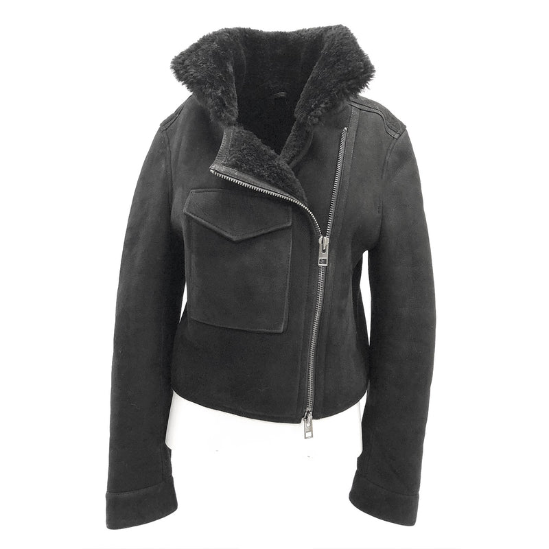 All Saints black Malver leather jacket