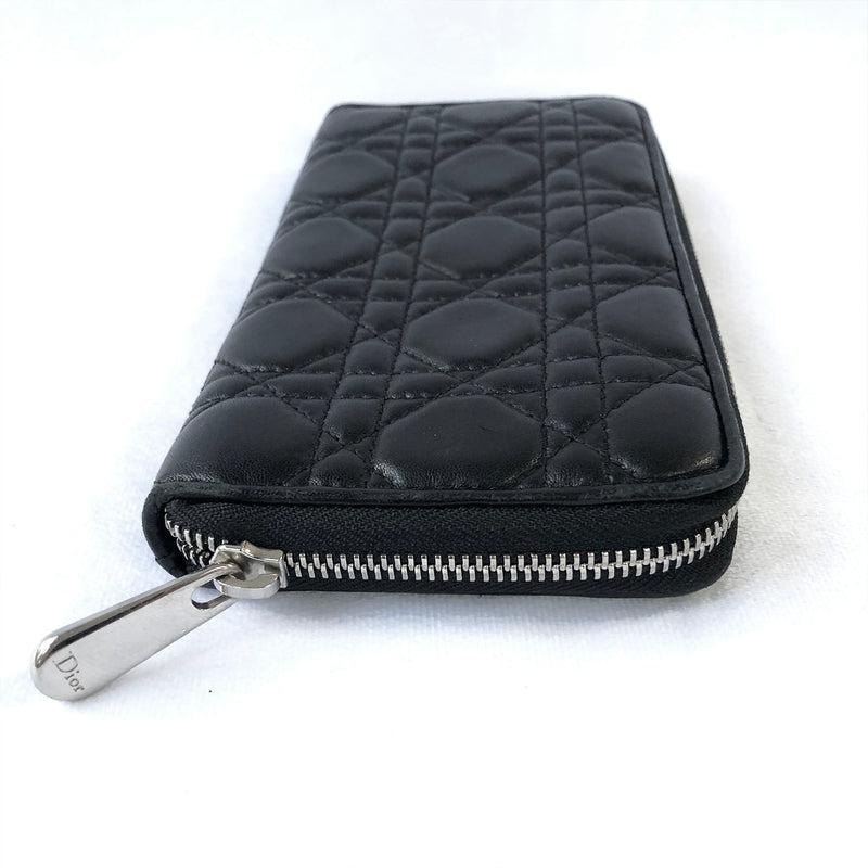 Dior black leather wallet