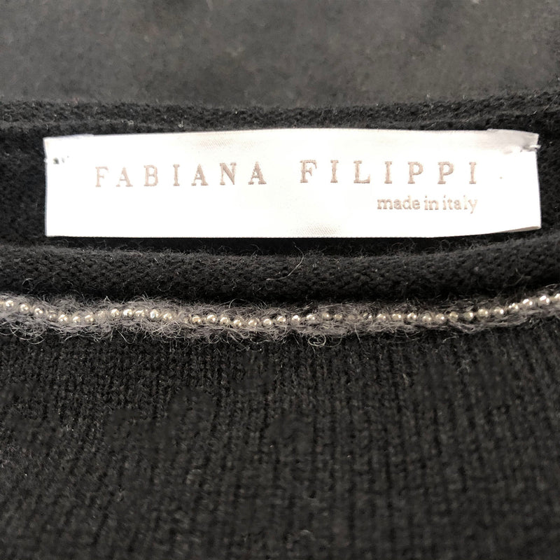 Fabiana Filippi black cashmere and wool top