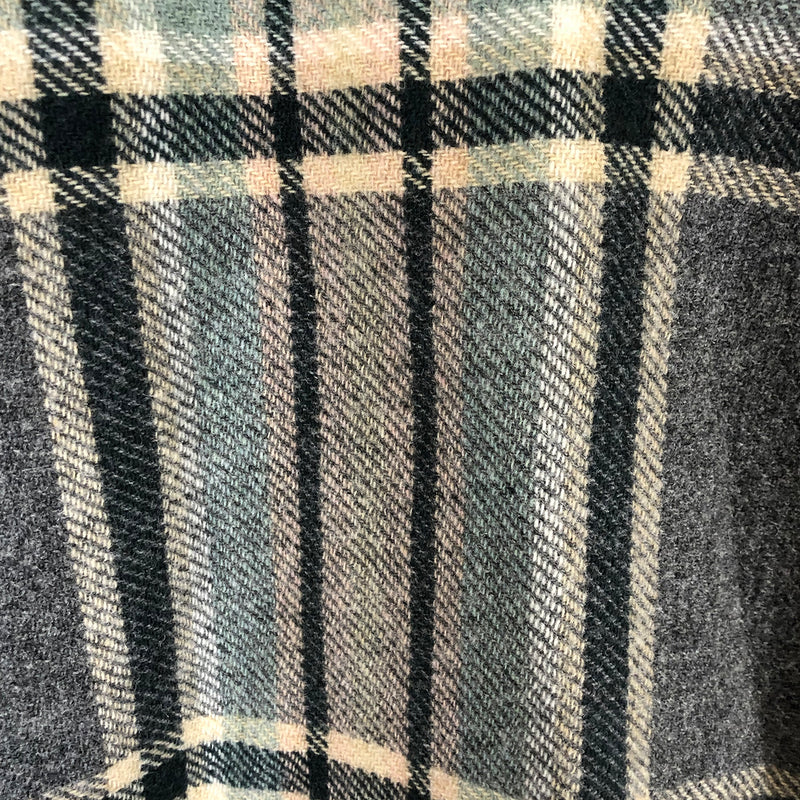 CHLOÉ check grey wool cape