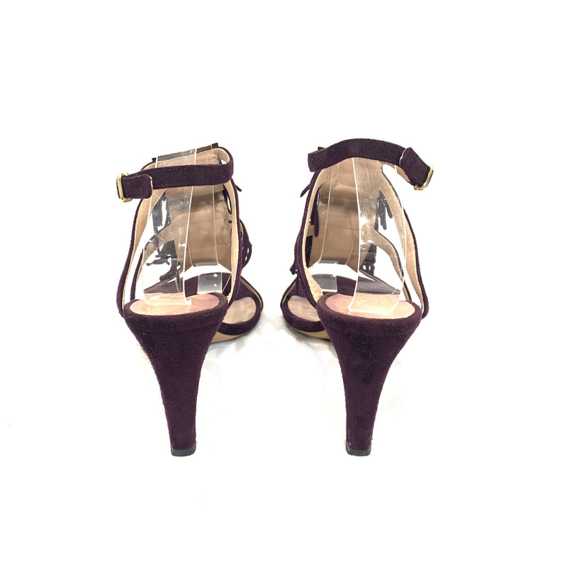 CHLOÉ purple suede sandal heels 