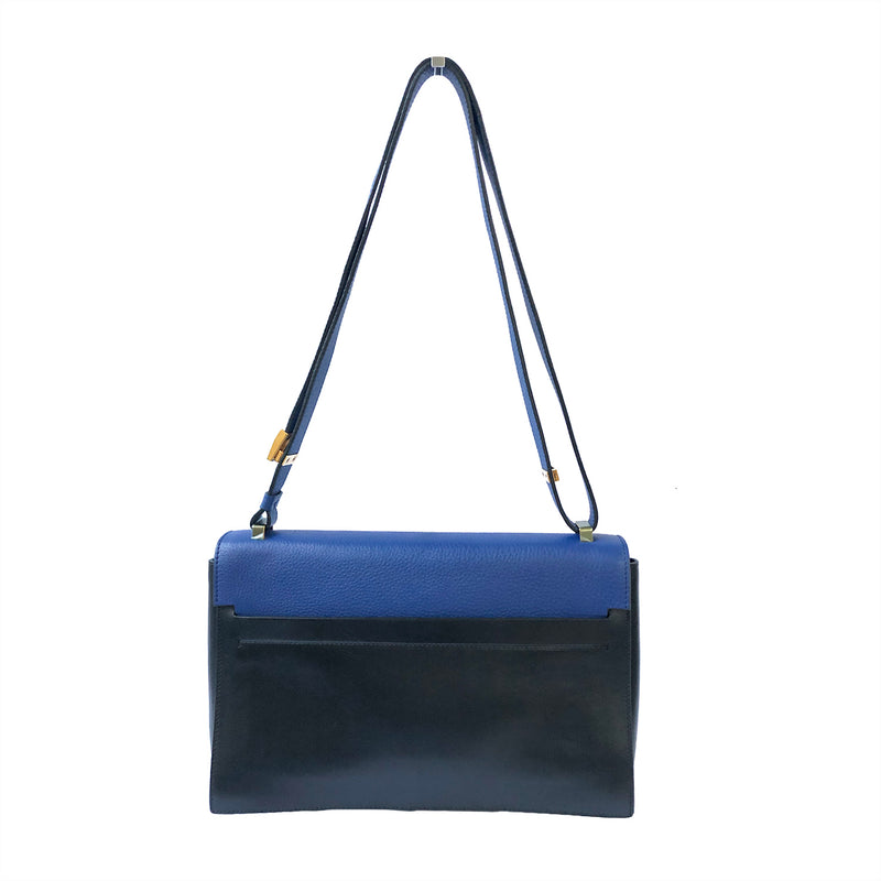 LANVIN black/blue leather handbag 