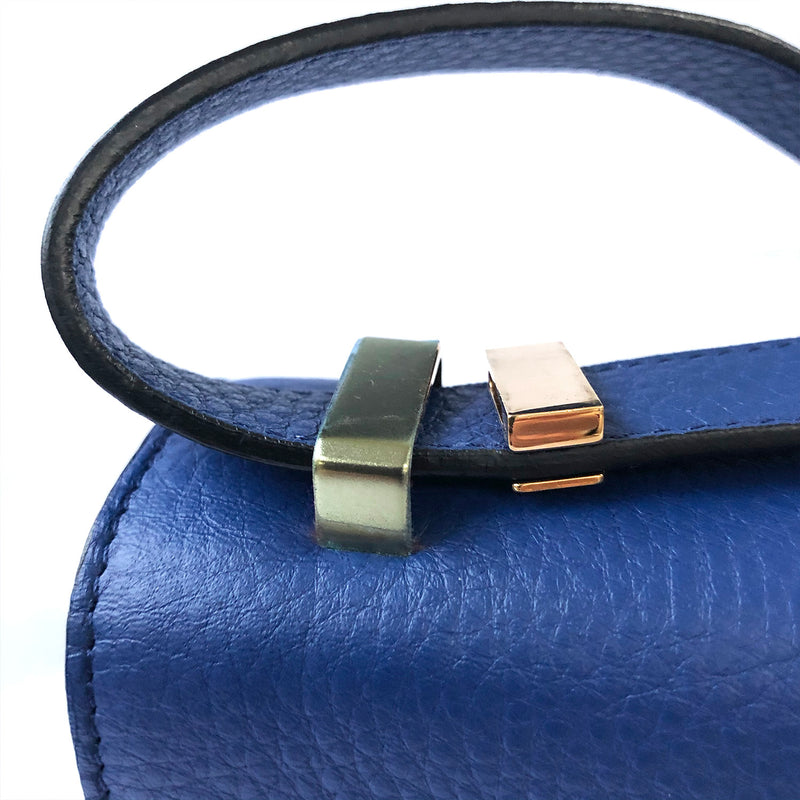 LANVIN black/blue leather handbag