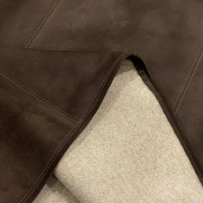 Loro Piana brown suede and cashmere tunic/ vest