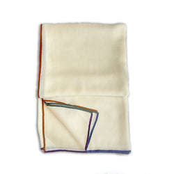 Loro Piana ecru Maxi Carre square cashmere and silk scarf loop generation