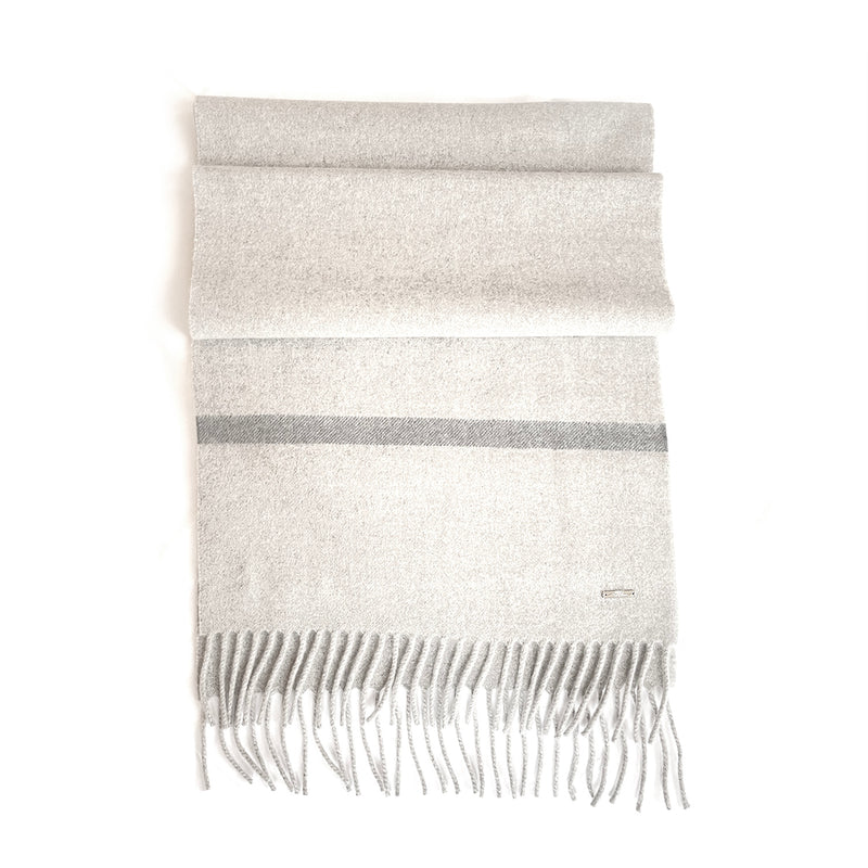 LORO PIANA light grey large Twelve baby cashmere scarf