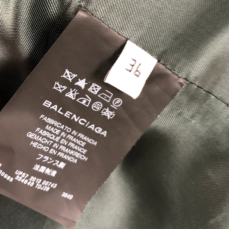 Balenciaga green structured wool jacket