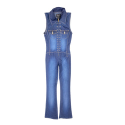 pre-loved SISTERS POINT blue denim jumpsuit | Size UK6