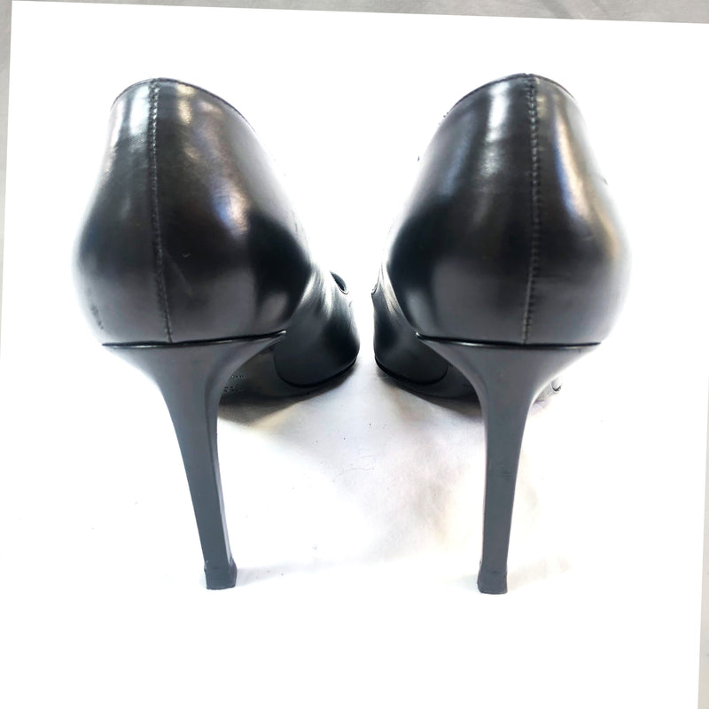 SAINT LAURENT black and white heels
