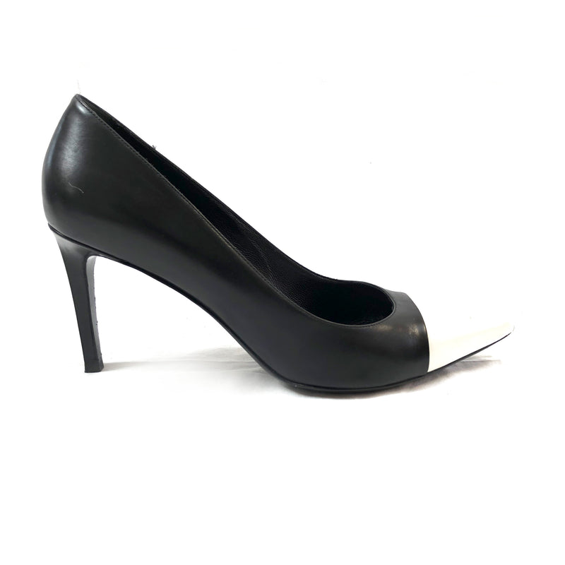 SAINT LAURENT black and white heels