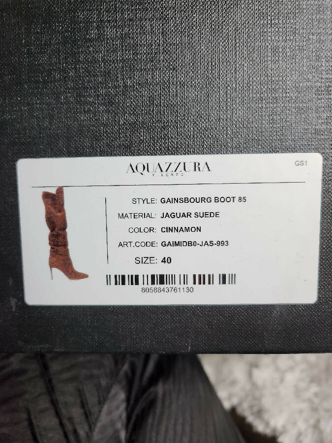 Aquazzura brown jaguar print suede gainsborough heeled boots