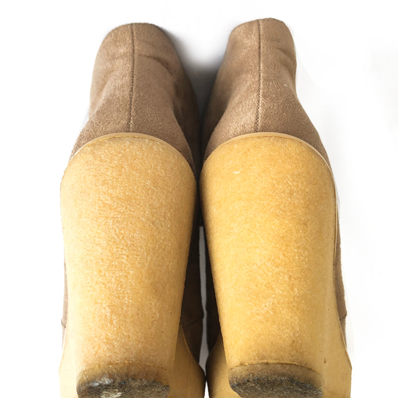 Stella McCartney beige platform ankle boots