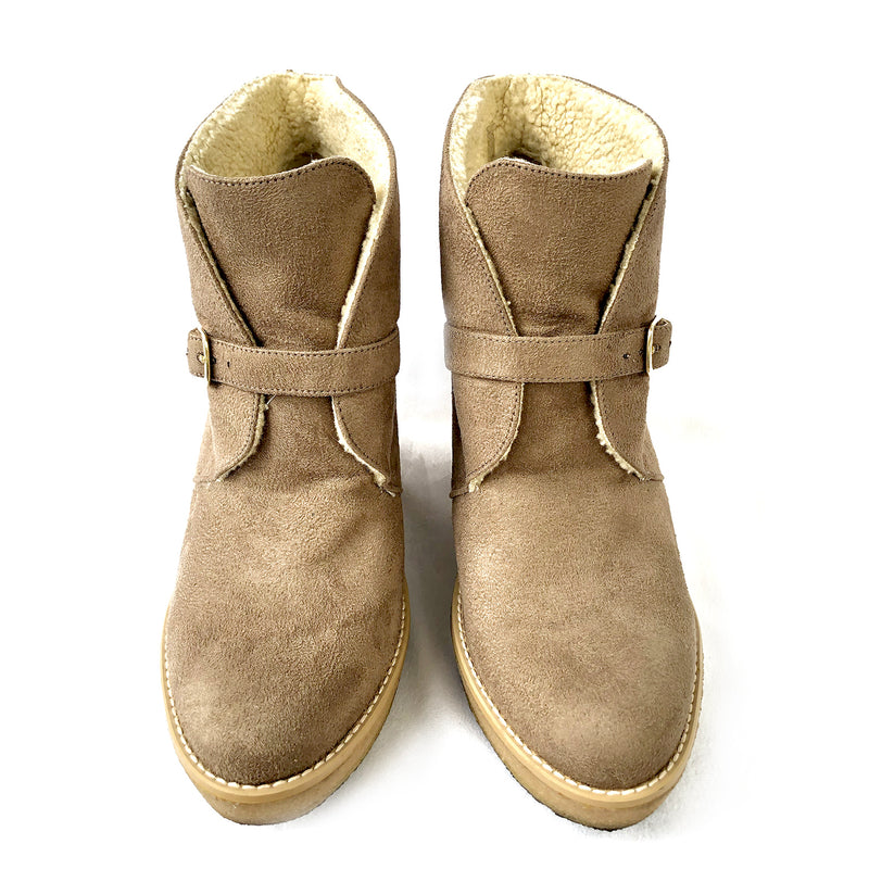 Stella McCartney beige platform ankle boots