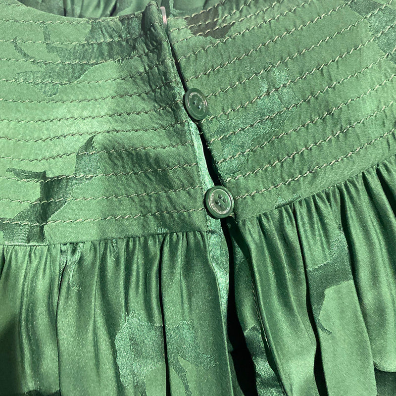 Stella mccartney emerald green Horse print Jacquard Dress