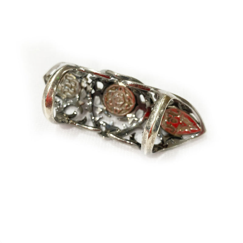 STEPHEN WEBSTER silver ring with navy stones