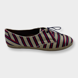 second-hand TABITHA SIMMONS red and navy striped espadrilles