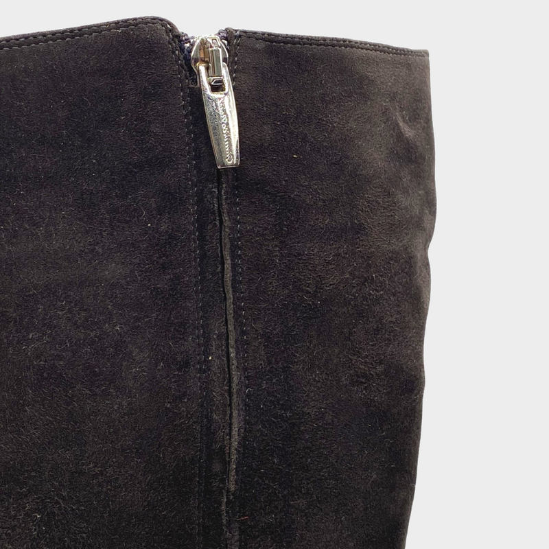 GIANVITO ROSSI TAUPE KNEE BOOTS