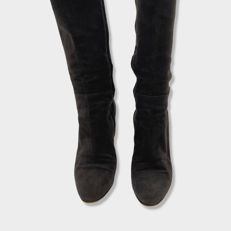 pre-worn gianvito rossi taupe knee boots