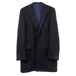 pre-loved ARMOUR RING JACKET navy woolen coat | Size IT50