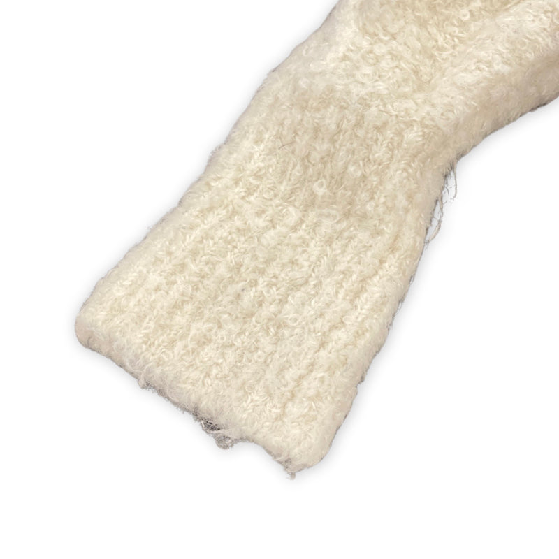 Theory ecru chunky knit roll-neck