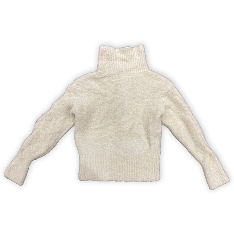 second hand Theory ecru chunky knit roll-neck
