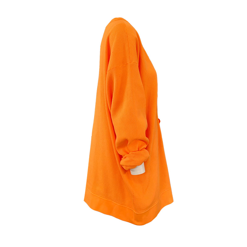second-hand Tibi oversized neon orange cardigan