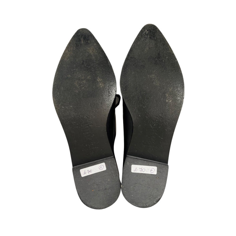 Tibi black suede and leather lace-up loafers | Size 39