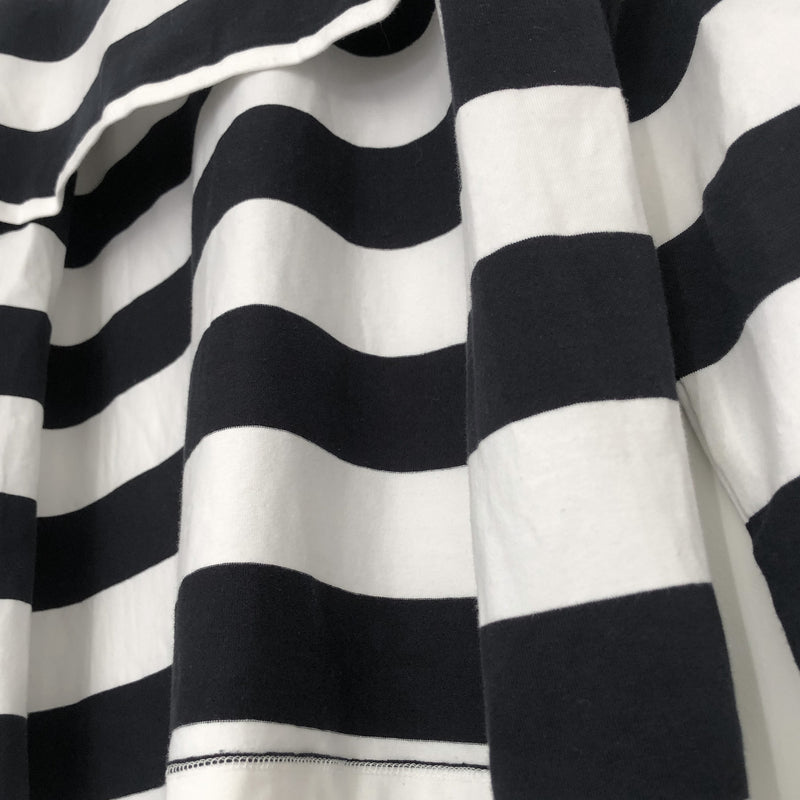 TIBI black and white stripe long-sleeve top