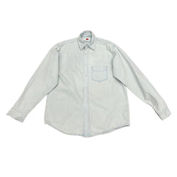 pre-owned TOMMY HILFIGER X LEWIS HAMILTON light blue denim shirt | Size S