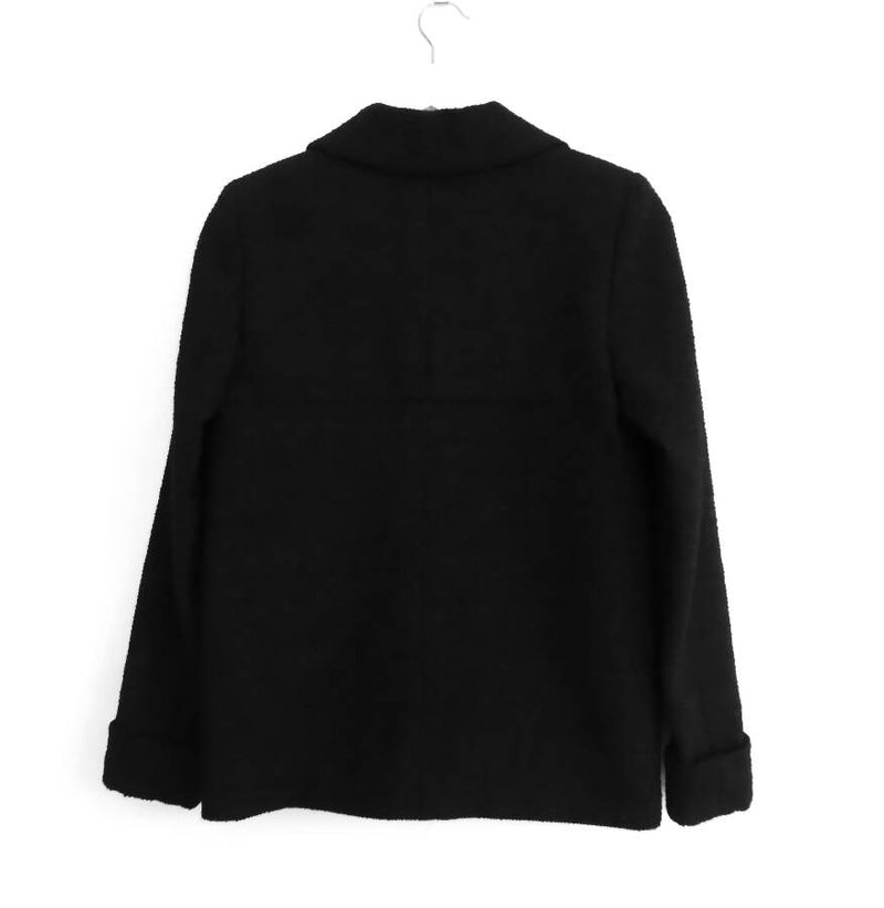 Chanel women's black boucle tweed jacket